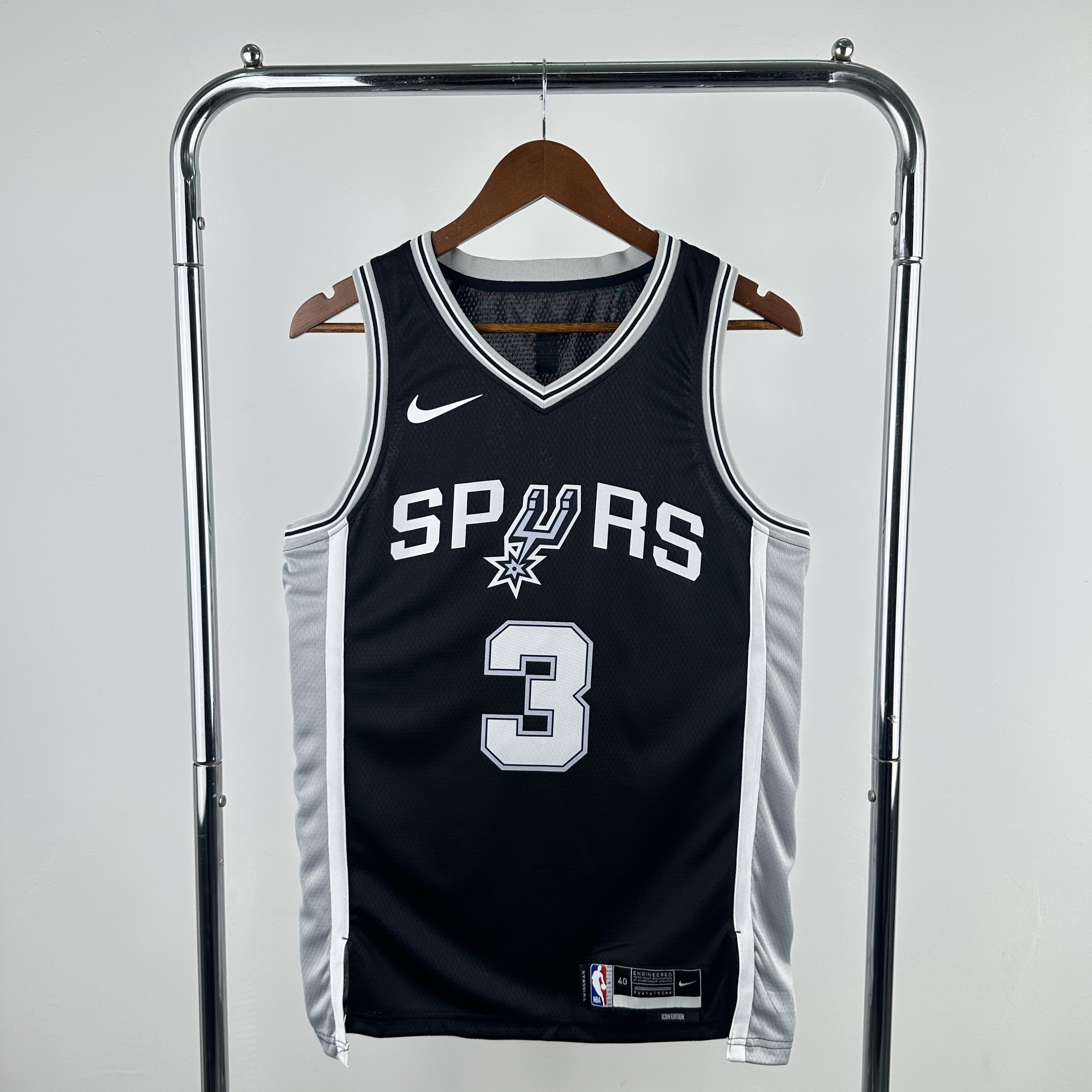 Men San Antonio Spurs #3 Paul Black Season Nike 2025 NBA Jersey